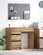 vidaXL Бюро Дъб Инженерна дървесина 90 x 37.5 x 75 см