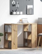 vidaXL Бюро Дъб Инженерна дървесина 90 x 50 x 75 см
