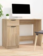 vidaXL Бюро дъб сонома 100x50x75 см инженерно дърво