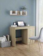 vidaXL Бюро дъб сонома 100x50x76 см инженерно дърво