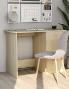 vidaXL Бюро дъб сонома 100x50x76 см инженерно дърво
