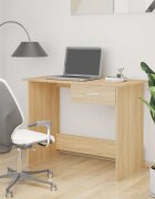 vidaXL Бюро дъб сонома 100x50x76 см ПДЧ