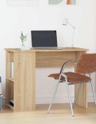 vidaXL Бюро дъб сонома 100x55x75 см инженерно дърво