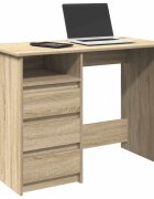 vidaXL Бюро дъб сонома 102x50x75 см инженерно дърво