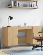 vidaXL Бюро дъб сонома 140x50x75 см инженерно дърво
