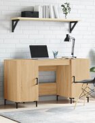 vidaXL Бюро дъб сонома 140x50x75 см инженерно дърво