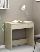 vidaXL Бюро дъб сонома 80x40x75 см инженерно дърво