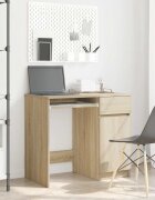 vidaXL Бюро дъб сонома 86x49x76 см инженерно дърво