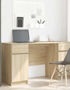 vidaXL Бюро дъб сонома Инженерна дървесина 140 x 49 x 76 см