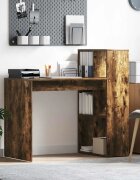 vidaXL Бюро Димян дъб Инженерна дървесина 108 x 55 x 103.5 см