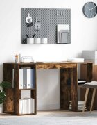 vidaXL Бюро Димян дъб Инженерна дървесина 130 x 50.5 x 75 см