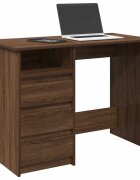 vidaXL Бюро кафяв дъб 102x50x75 см инженерно дърво