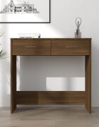 vidaXL Бюро Кафяв дъб 80x40x75 cm Инженерна дървесина