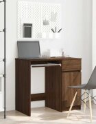 vidaXL Бюро кафяв дъб 86x49x76 см инженерно дърво