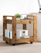 vidaXL Бюро количка Старо дърво 60 x 45 x 60 см Инженерна дървесина