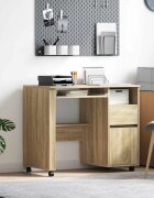 vidaXL Бюро на колела Сонома дъб Инженерна дървесина 91 x 50 x 77 см