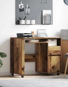 vidaXL Бюро на колела Старо дърво Инженерна дървесина 91 x 50 x 77 см