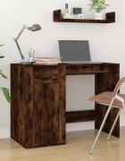 vidaXL Бюро опушен дъб 100x49x75 см инженерно дърво