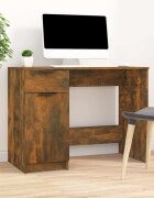 vidaXL Бюро опушен дъб 100x50x75 см инженерно дърво