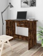 vidaXL Бюро опушен дъб 100x50x76 см инженерно дърво