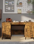 vidaXL Бюро опушен дъб 140x50x75 см инженерно дърво