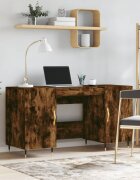 vidaXL Бюро опушен дъб 140x50x75 см инженерно дърво