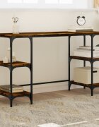 vidaXL Бюро опушен дъб 140x50x75 см метал и инженерно дърво