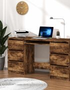 vidaXL Бюро опушен дъб 140x50x77 см инженерно дърво