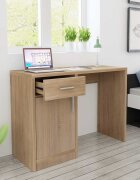 vidaXL Бюро с чекмедже и шкаф дъб 100x40x73 cм