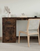 vidaXL Бюро с чекмедже опушен дъб 115x50x75 см инженерно дърво