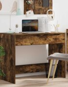 vidaXL Бюро с чекмедже с чекмедже Пушена Дъб 100 x 50 x 78 см