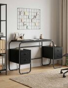 vidaXL Бюро с място за съхранение Черен дъб 145 x 50 x 75 см