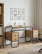 vidaXL Бюро с място за съхранение Дъб артизан 145 x 50 x 75 см