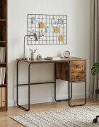 vidaXL Бюро с място за съхранение Опушен дъб 100 x 50 x 75 cm