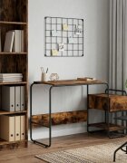vidaXL Бюро с място за съхранение Опушен дъб 131.5 x 50 x 75.5 см