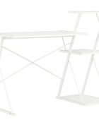 vidaXL Бюро с рафт бяло 116x50x93 см