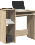 vidaXL Бюро с рафтове дъб сонома 84x40x78 см ПДЧ