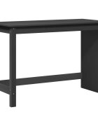 vidaXL Бюро Сив 112 x 50 x 75 см Солиден бор
