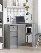 vidaXL Бюро Сив Сонома 100 x 40 x 75 cm Инженерна дървесина