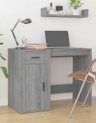 vidaXL Бюро сив сонома 100x49x75 см инженерно дърво