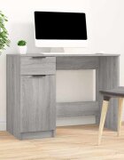 vidaXL Бюро сив сонома 100x50x75 см инженерно дърво