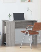 vidaXL Бюро сив сонома 100x55x75 см инженерно дърво