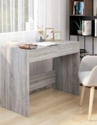 vidaXL Бюро сив сонома 101x50x765 см инженерно дърво