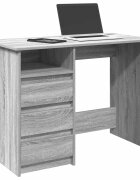 vidaXL Бюро сив сонома 102x50x75 см инженерно дърво
