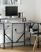 vidaXL Бюро Сив Сонома 120 х 79 х 865 см Инженерна дървесина