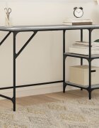 vidaXL Бюро сив сонома 120x50x75 см метал и инженерно дърво