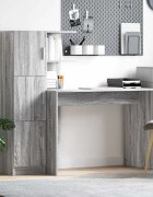 vidaXL Бюро Сив Сонома 133.5 x 50 x 124 см 2 бр.