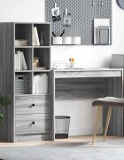 vidaXL Бюро Сив Сонома 1355 x 40 x 127 см 2 бр.