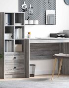 vidaXL Бюро Сив Сонома 145.5 x 50 x 127 см 2 бр.