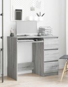 vidaXL Бюро сив сонома 90x45x76 см инженерно дърво